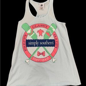 Light blue simply southern full length tank top